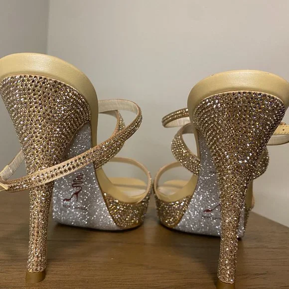 Rene Caovilla Swarovski Crystal Strappy High Heel Shoes - Size 39 - Gorgeous! - Picture 2 of 6